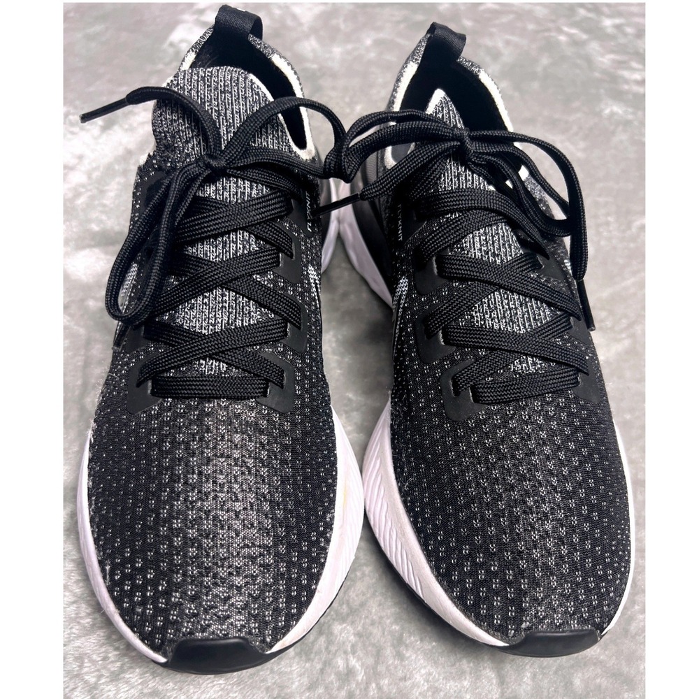 Nike React Infinity Run Flyknit Womens 10 Black White Running Shoes CD4372-012